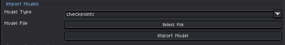 Import Models Dialog